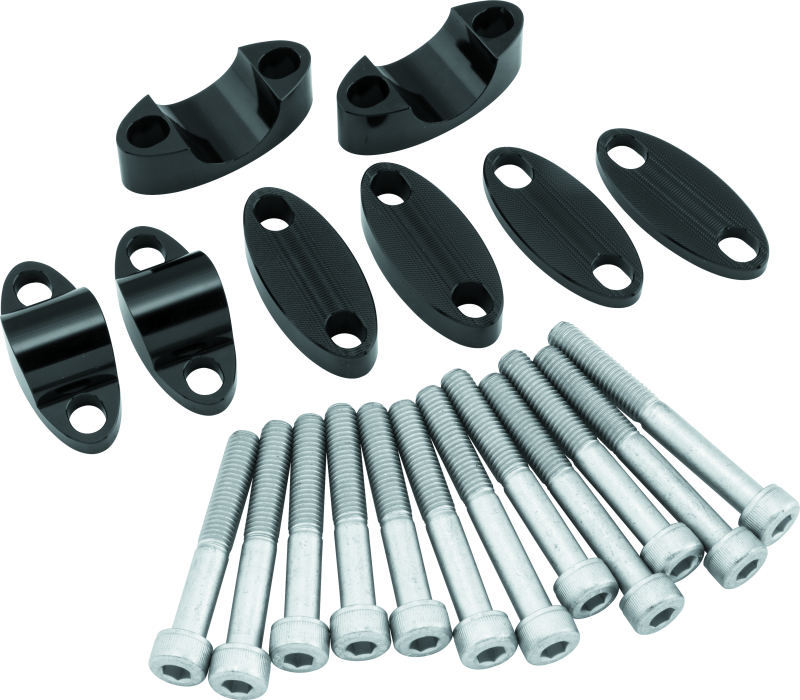 BKM152269-BikeMaster Aluminum Handlebar Riser 1in - Black-Handlebars-Bike Master