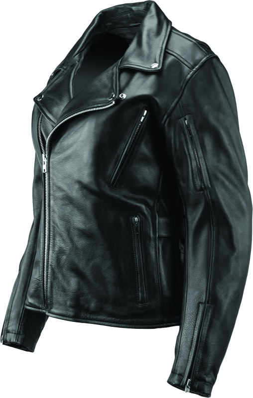 RIV094376-River Road Ironclad Classic Leather Jacket Black Womens - Small-Jackets - Leather-River Road