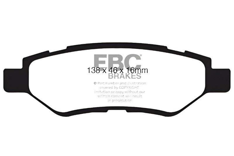 EBCUD1337-EBC 08-13 Cadillac CTS 3.0 Ultimax2 Rear Brake Pads-Brake Pads - OE-EBC