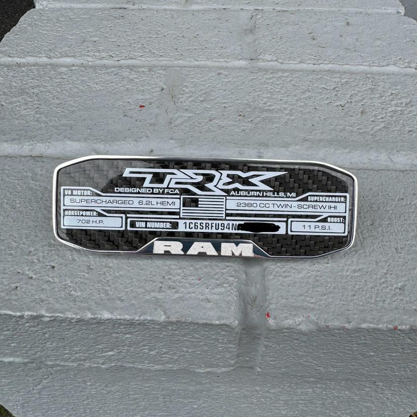 RAM 1500 TRX Center Console Replacement Badge – Black Ops Auto Works