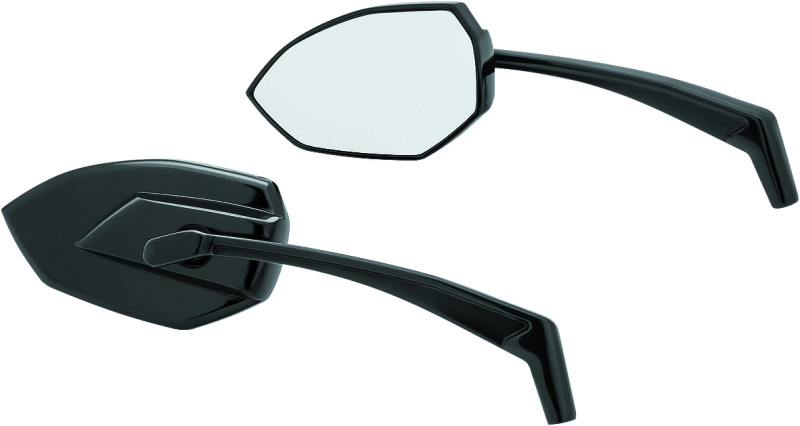 KUR1963-Kuryakyn Phantom Mirrors Gloss Black-Rear View Mirrors-Kuryakyn