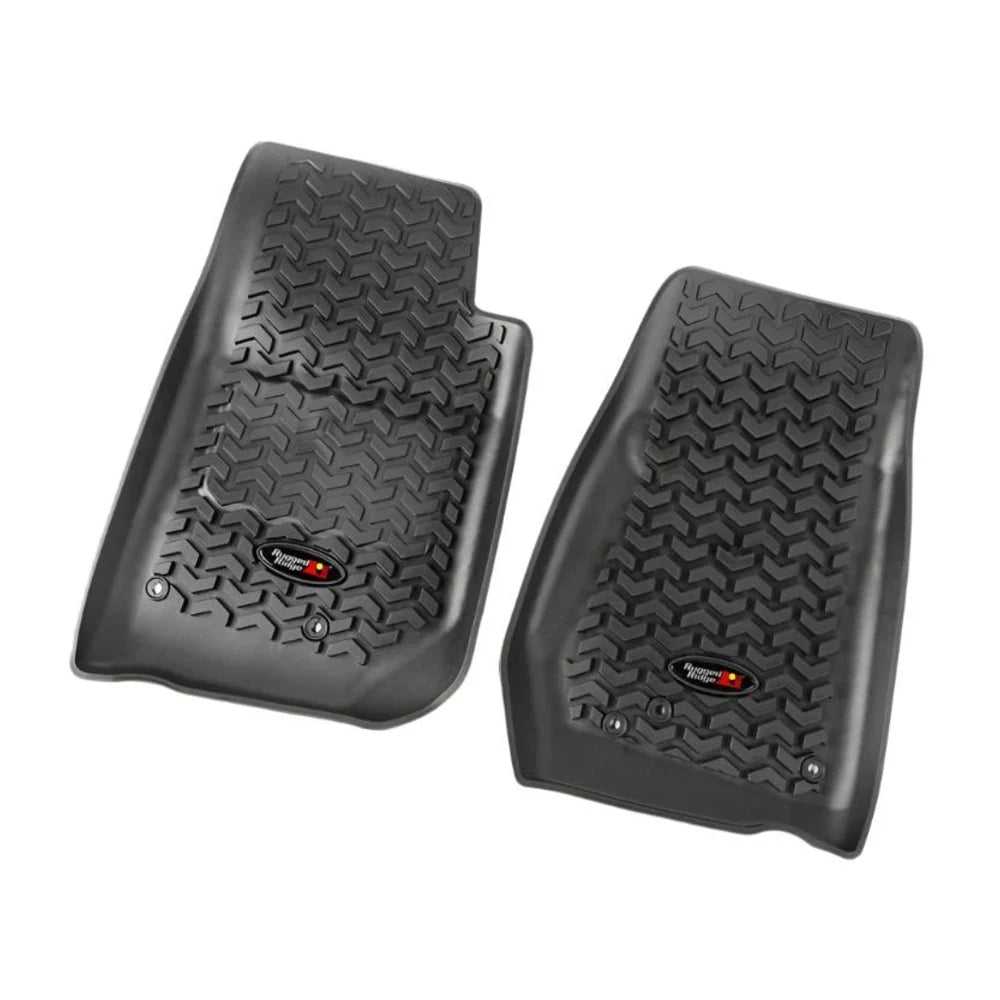 Rugged Ridge Floor Liner Front Black 2007-2018 Jeep Wrangler Unlimited JK 4 Dr - Rugged Ridge 12920.03