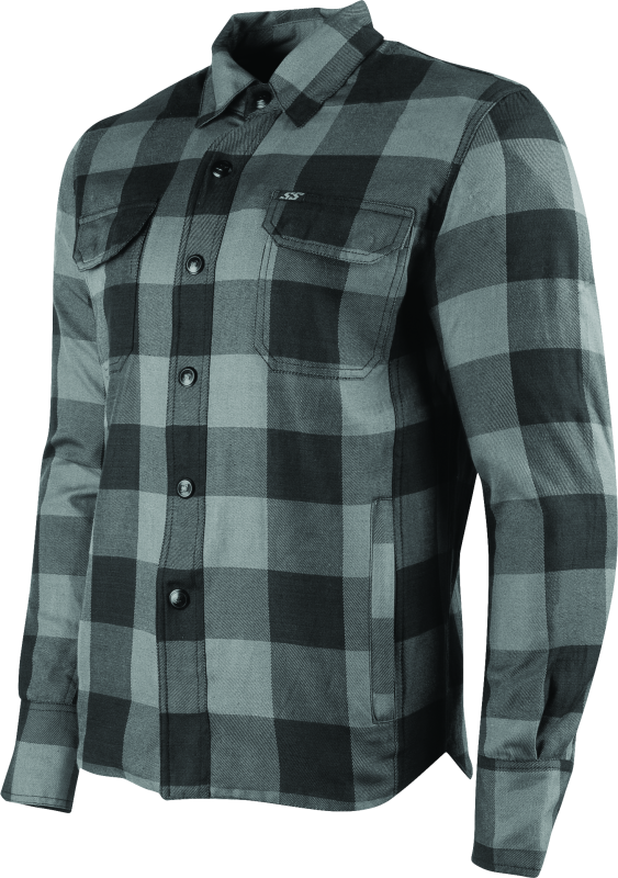 SAS889734-Speed and Strength True Grit Armored Moto Shirt Grey - XL-Shirts-Speed and Strength