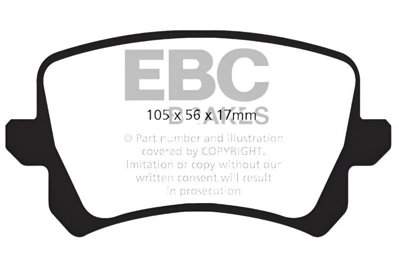 EBCUD1348-EBC 15+ Audi Q3 2.0 Turbo Ultimax2 Rear Brake Pads-Brake Pads - OE-EBC