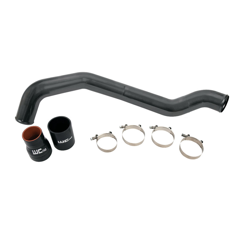 WCFWCF100352-GW-Wehrli 04.5-10 Chevrolet 6.6L LLY/LBZ/LMM Duramax Driver Side 3in Intercooler Pipe - Gloss White-Intercooler Pipe Kits-Wehrli