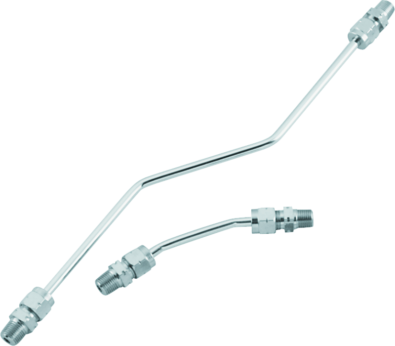 BKC492651-Bikers Choice 66-84 Shovelhead Chrome Rocker Box Oil Line Set Replaces H-D 17506-66A-Engine Covers-Bikers Choice