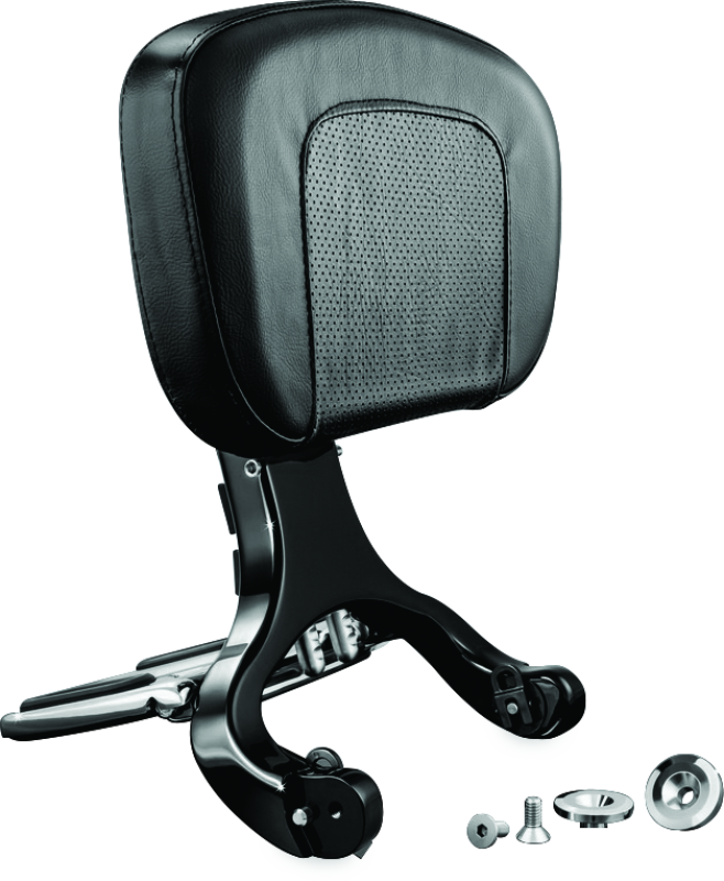 KUR1661-Kuryakyn Multi-Purpose Backrest Black & Chrome-Seats-Kuryakyn