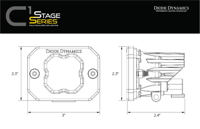 Diode Dynamics Stage Series Flush Mount Reverse Light Kit C2 Sport-Light Accessories and Wiring-Diode Dynamics