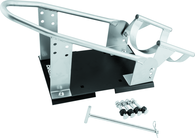 BKM152453-BikeMaster Heavy Duty Wheel Chock - Silver-Bike Racks-Bike Master