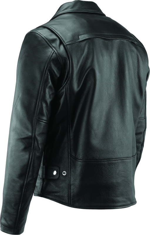 RIV094369-River Road Ironclad Classic Leather Jacket Black - Small-Jackets - Leather-River Road