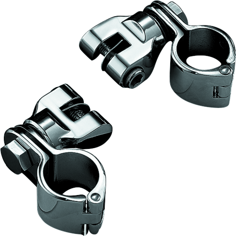 KUR7944-Kuryakyn Peg Mounts With 1-1/4in Magnum Quick Clamps Chrome (Pair)-Footpegs-Kuryakyn