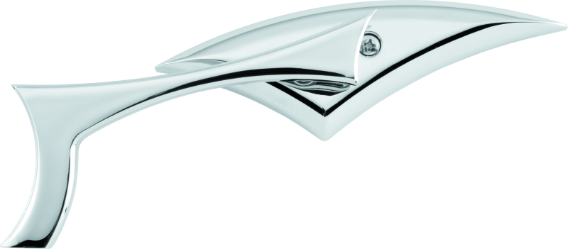 BKM600268-BikeMaster Sickle Mirrors w/10mm/Yam 10mm/HD Adapters - Pair - Aluminum/Chrome-Side Mirrors-Bike Master