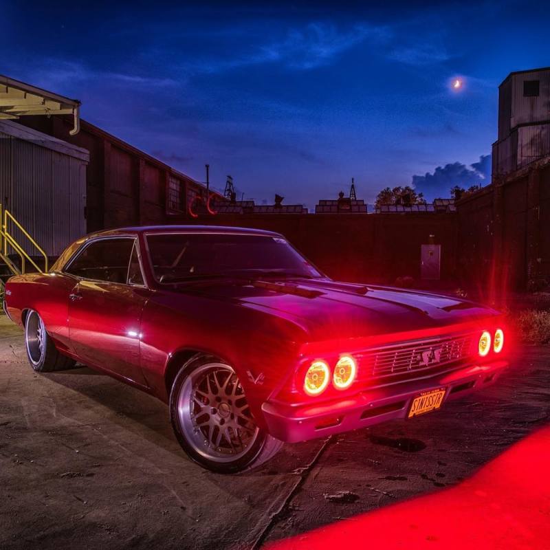 Oracle Pre-Installed Lights 5.75 IN. Sealed Beam - Red Halo-Headlights-ORACLE Lighting