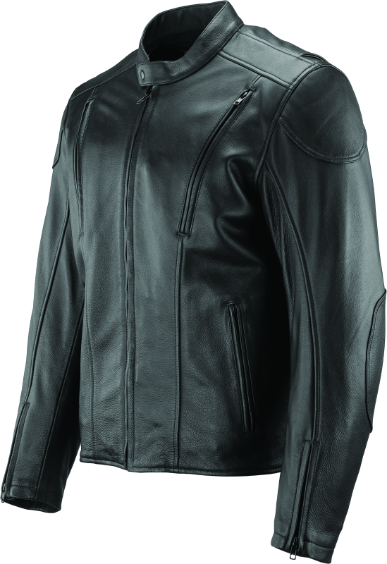 RIV094356-River Road Race Leather Jacket Black - Small-Jackets - Leather-River Road