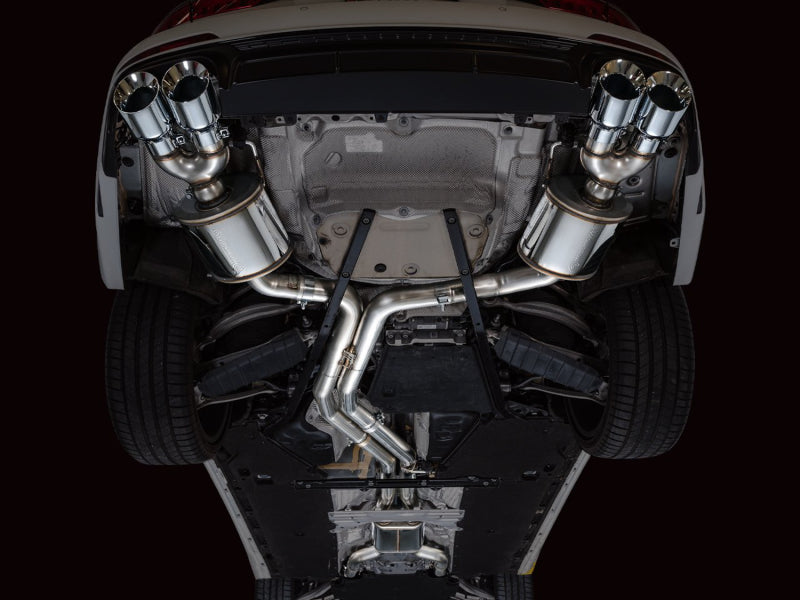 AWE3015-42103-AWE Tuning 19-23 Audi C8 S6/S7 2.9T V6 AWD Touring Edition Exhaust - Chrome Silver Tips-Catback-AWE Tuning