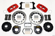 Load image into Gallery viewer, WIL140-10948-DR-Wilwood AERO4 Rear P-Brake Kit 14.00in Drill Red Big Ford New Style 2.50in Offset-Big Brake Kits-Wilwood