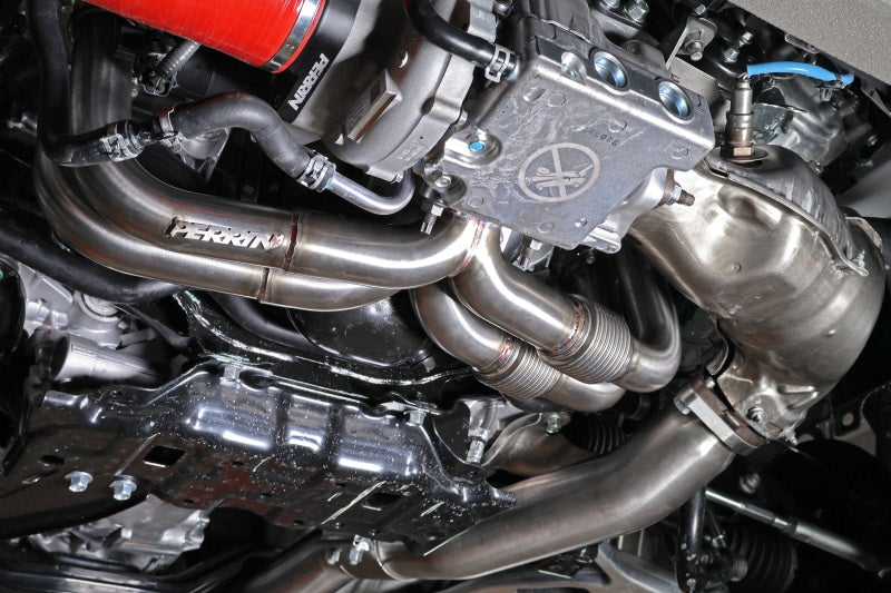 PERPSP-EXT-058-Perrin 22-24 Subaru WRX / 20-24 OBXT & Legacy XT / 19-24 Ascent Equal Length Header - Brushed SS-Headers & Manifolds-Perrin Performance