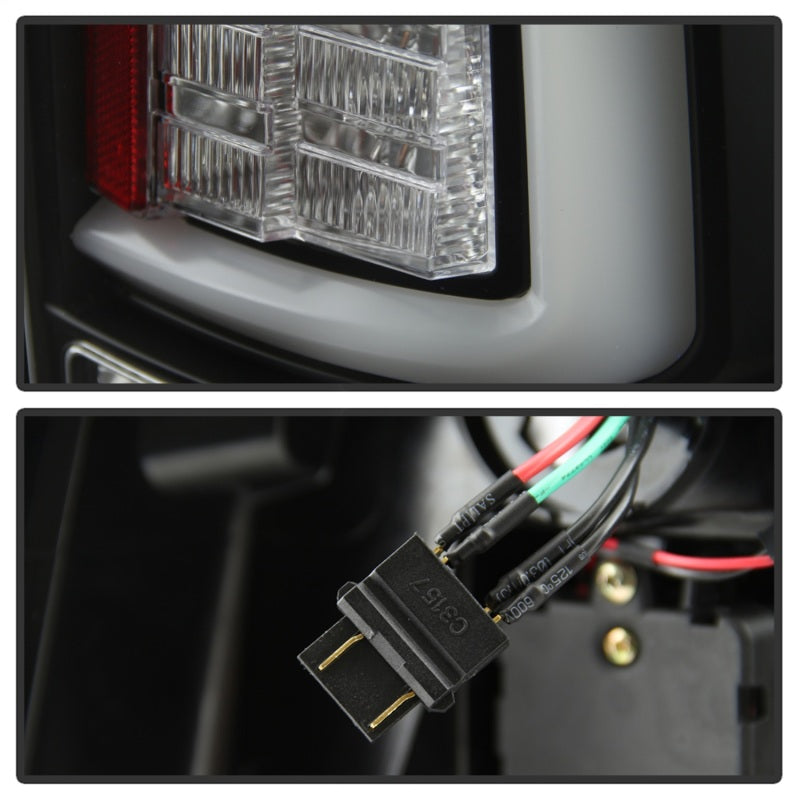 Spyder 09-16 Dodge Ram 1500 Light Bar LED Tail Lights - Black ALT-YD-DRAM09V2-LED-BK-Tail Lights-SPYDER