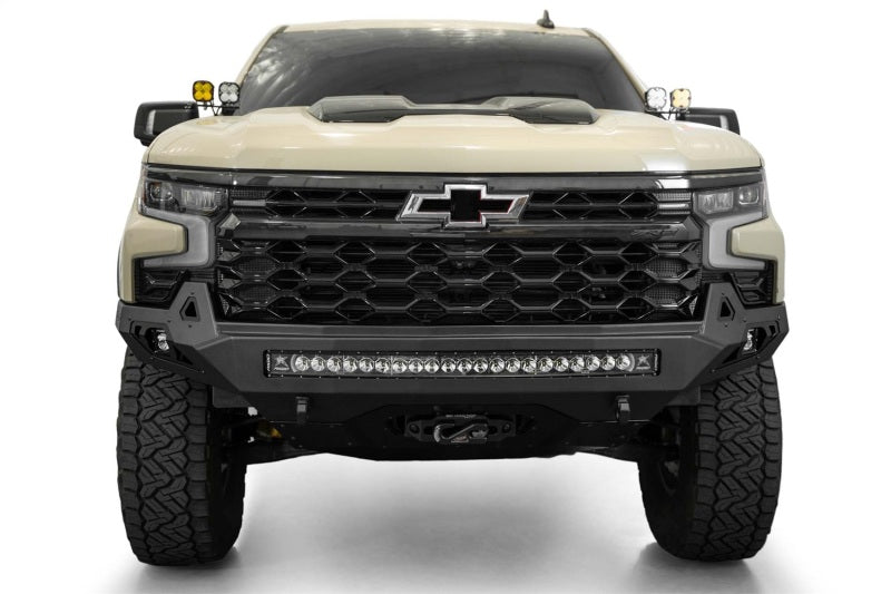 ADDF120083030103-Addictive Desert Designs 2022+ Chevy Silverado 1500 ZR2 Stealth Fighter Front Bumper-Bumpers - Steel-Addictive Desert Designs