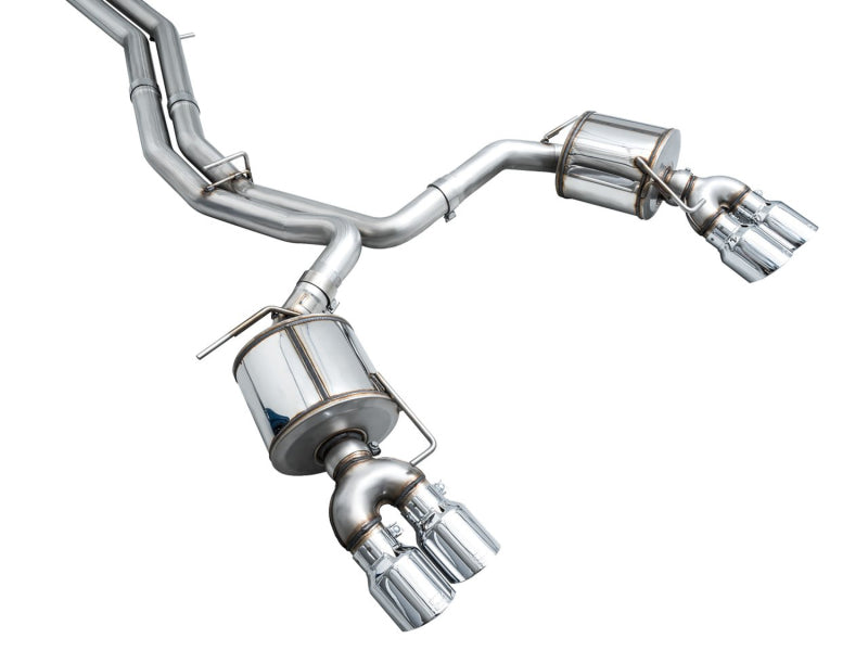 AWE3015-42103-AWE Tuning 19-23 Audi C8 S6/S7 2.9T V6 AWD Touring Edition Exhaust - Chrome Silver Tips-Catback-AWE Tuning