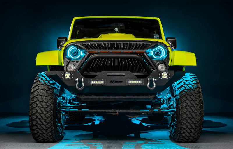 ORACLE Lighting 07-18 Jeep Wrangler JK Oculus 7in. ColorSHIFT Bi-LED Projector Headlights-Light Bars & Cubes-ORACLE Lighting