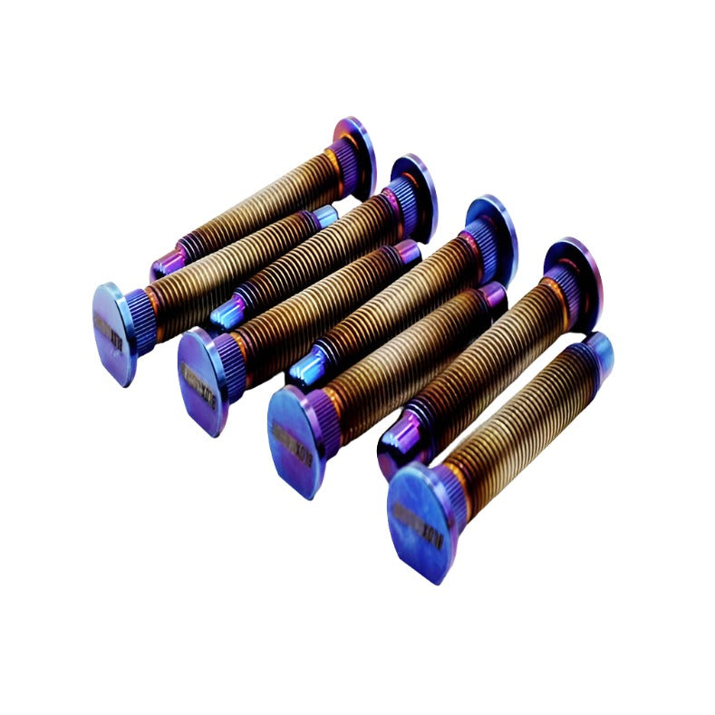 BLOBXAC-00176-B-BLOX Racing Titanium Extended Wheel Studs M12X1.5mm 8Pcs Honda Fitment - Burnt-Wheel Studs-BLOX Racing