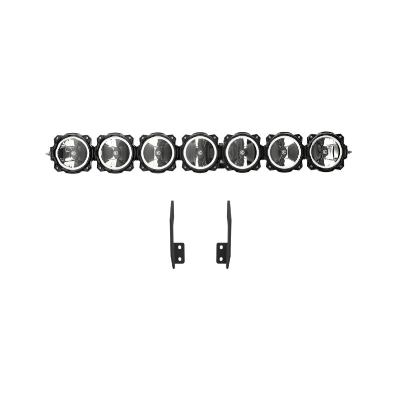 KCL91344-KC HiLiTES 11-16 Ford Super Duty Gravity LED Pro6 7-Light Bar Kit - Front Bumper-Light Bars & Cubes-KC HiLiTES
