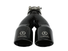Load image into Gallery viewer, aFe aFe Takeda 2.5in 304 Stainless Steel Clamp-on Exhaust Tip 2.5in Inlet 3in Dual Outlet - Black
