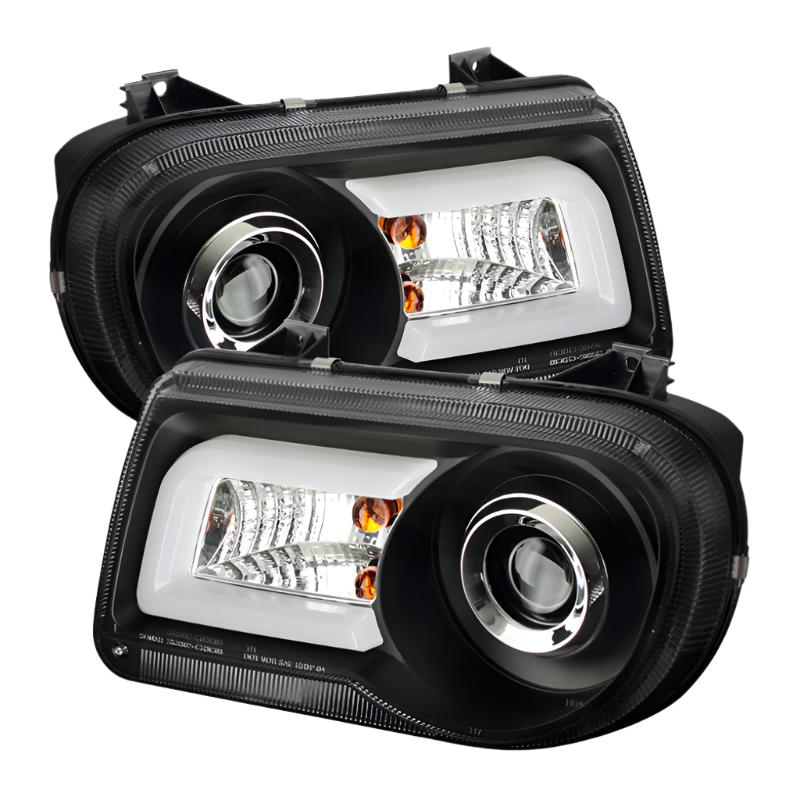 SPY5075659-Spyder Chrysler 300C 05-10 Projector Headlights LED DRL Black High/Low H7 PRO-YD-C300C-DRL-BK-Headlights-SPYDER