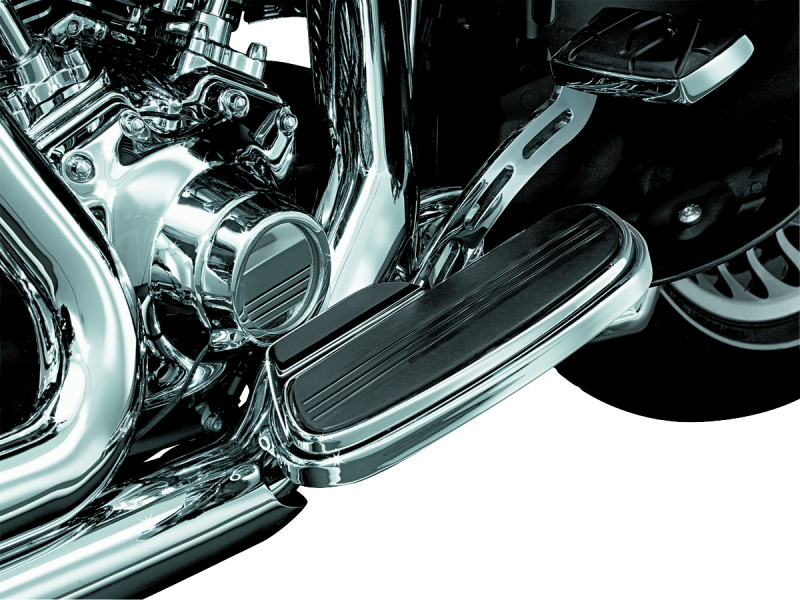 KUR7544-Kuryakyn Floorboard Exhaust Boot Guard Chrome-Footpegs-Kuryakyn