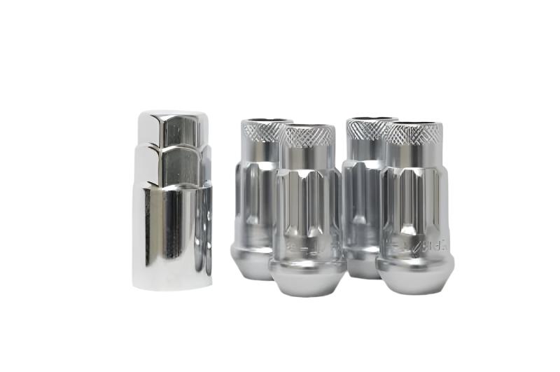 WHM33002SS-Wheel Mate 14x1.50 Monster Lug Satin Silver Locking Lug Nut - Set of 4-Lug Nuts-Wheel Mate