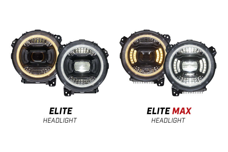 DIODD5165-Diode Dynamics 18-23 Jeep JL Wrangler Elite Max LED Headlamps-Light Accessories and Wiring-Diode Dynamics