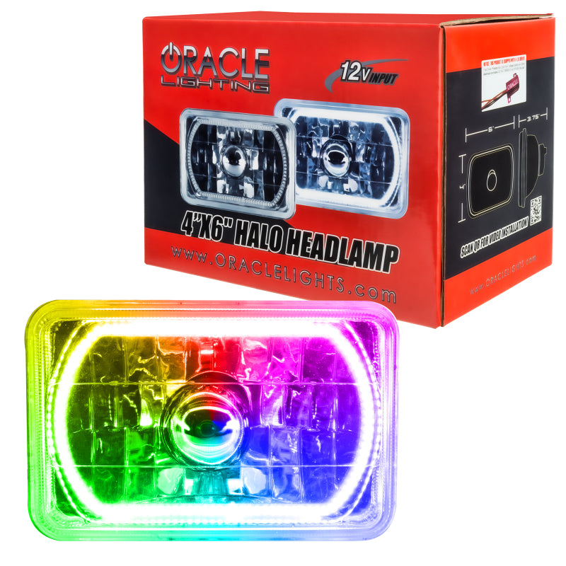 Oracle Pre-Installed Lights 4x6 IN. Sealed Beam - ColorSHIFT Halo-Headlights-ORACLE Lighting