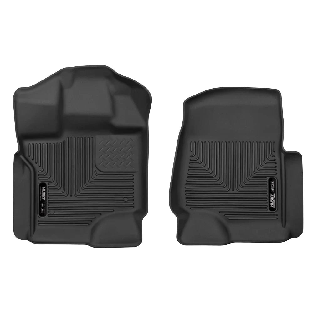 Husky Liners 15-23 Ford F-150 Super/Super Crew Cab WeatherBeater Black Front Floor Liners - Husky Liners HSL18361
