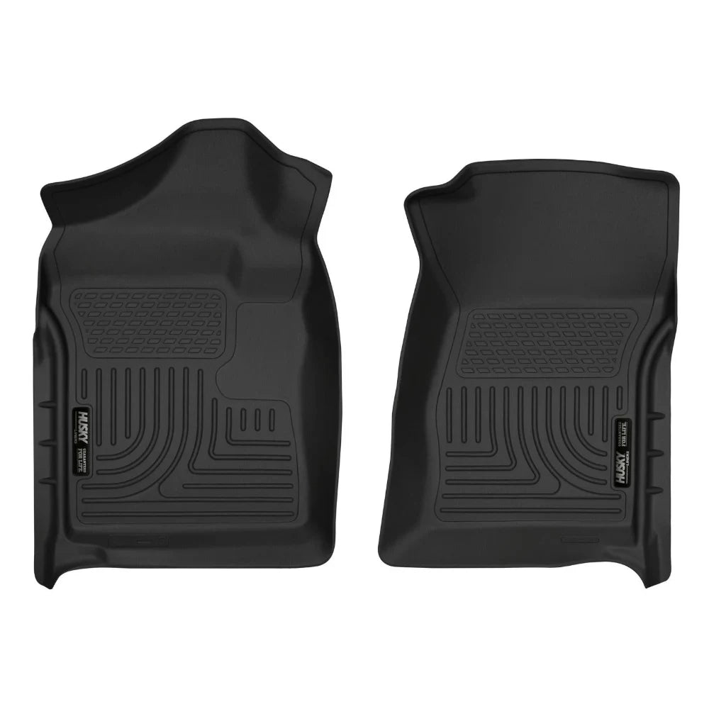 Husky Liners 07-12 Chevrolet Silverado/GMC Sierra Regular Cab WeatherBeater Black Floor Liners - Husky Liners HSL18221