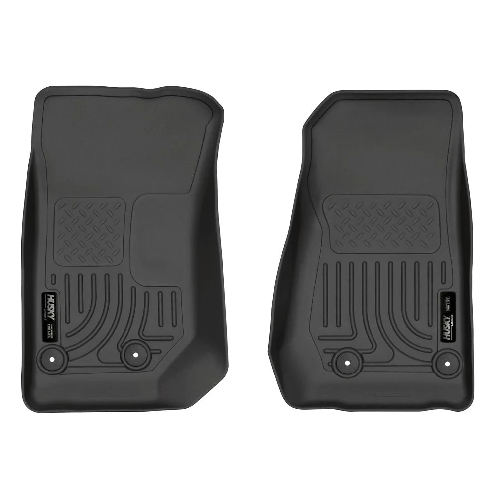 Husky Liners 14 Jeep Wrangler 2/4 Door Weatherbeater Black Front Floor Liners - Husky Liners HSL18041