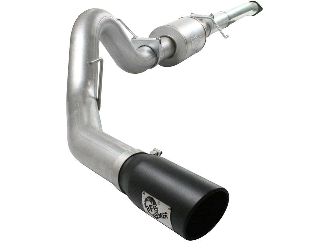 aFe aFe Atlas Exhaust 4in Aluminized Cat-Back w/ 304 SS Black Tip 11-13 Ford F-150 EcoBoost V6 3.5L (tt)