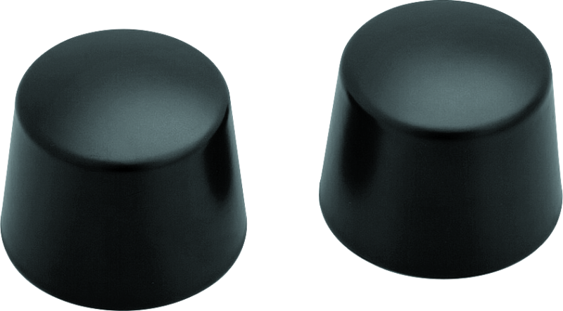 KUR1229-Kuryakyn Front Axle Nut Caps Satin Black-Hardware - Singles-Kuryakyn