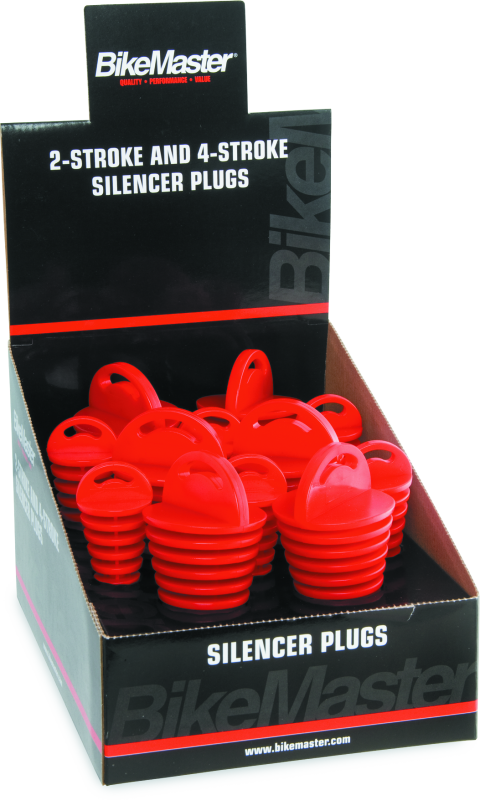 BKM151686-BikeMaster Exhaust Plug Display - 12pc.-Light Accessories and Wiring-Bike Master