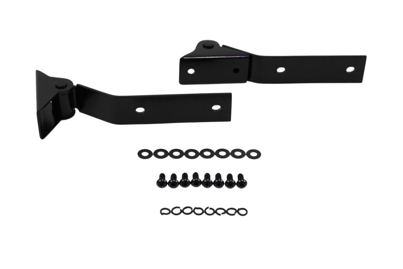 KEN50442-Kentrol 87-95 Jeep Wrangler YJ Tailgate Hinge Pair - Powdercoat Black-Tailgate Accessories-Kentrol