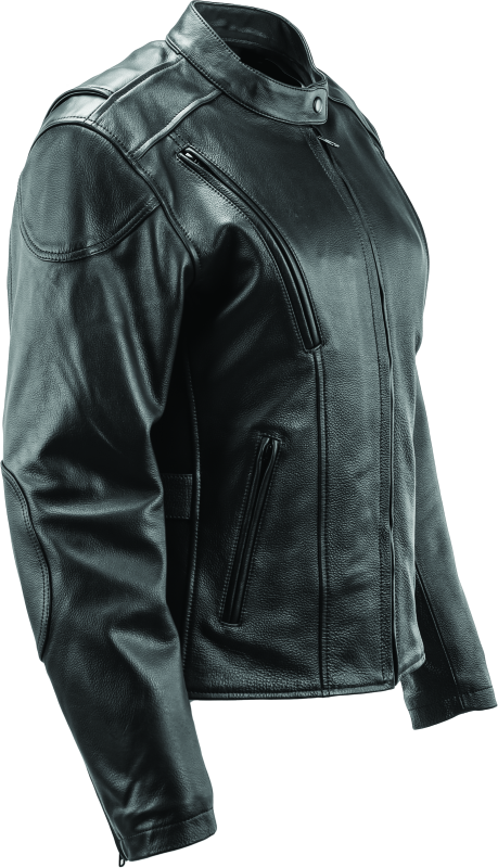 RIV094363-River Road Race Leather Jacket Black Womens - Small-Jackets - Leather-River Road