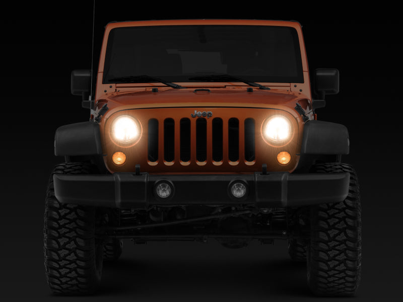 RAXJ121871-Raxiom 07-18 Jeep Wrangler JK LED Halo Headlights- Chrome Housing (Clear Lens)-Headlights-Raxiom