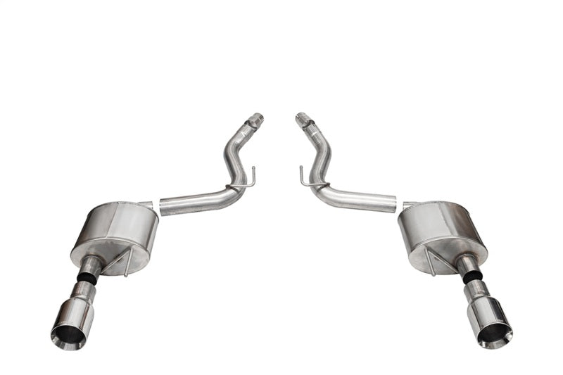Corsa 2024 Ford Mustang GT Sport Axle-Back Dual Rear Exit with 4.5in Straight Cut Polished Tips-Axle Back-CORSA Performance