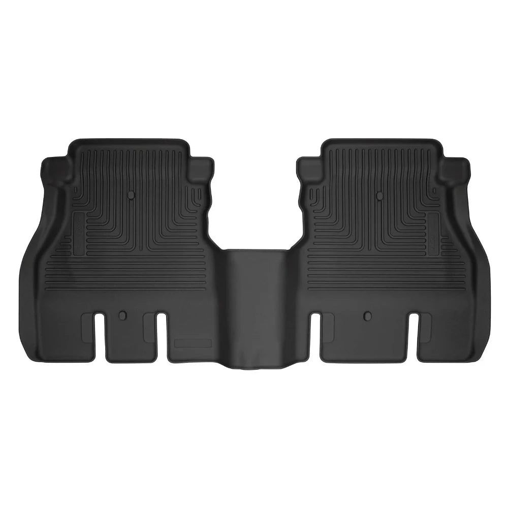 Husky Liners 19-24 Jeep Wrangler JLU WeatherBeater Second Row Black Floor Liners - Husky Liners HSL14041
