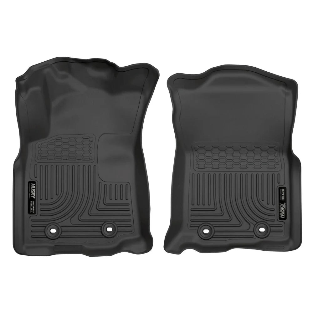 Husky Liners 2018 Toyota Tacoma Double Cab WeatherBeater Black Front Floor Liners - Husky Liners HSL13971