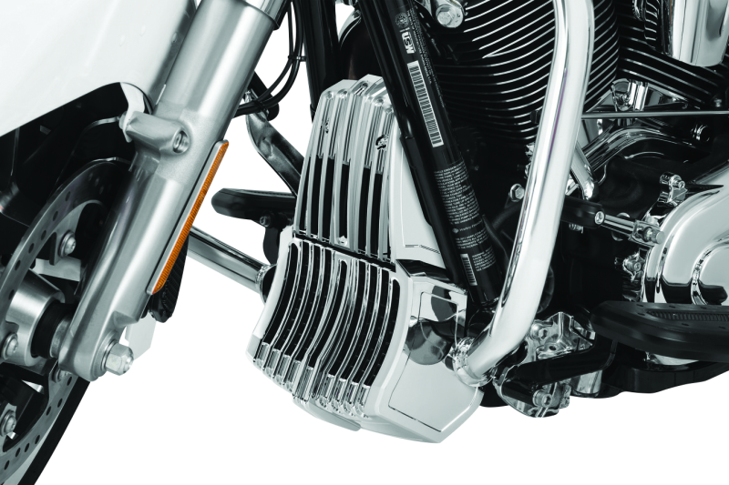 KUR6417-Kuryakyn Oil Cooler Cover Milwaukee-8 Chrome-Other Body Components-Kuryakyn