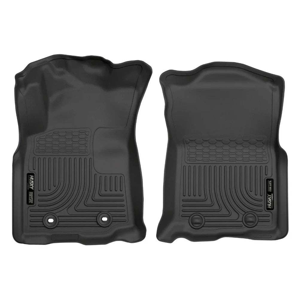Husky Liners 2016 Toyota Tacoma w/ Auto Trans WeatherBeater Front Black Floor Liners - Husky Liners HSL13951