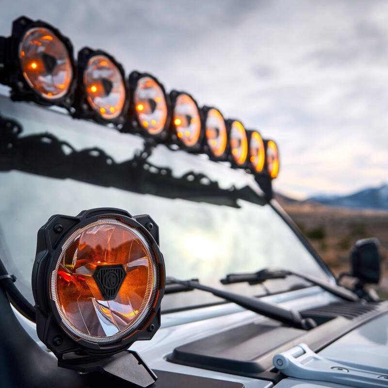 KCL91403-KC HiLiTES Gravity Titan LED 6in. - Pair Pack (Wide-40 Beam)-Light Bars & Cubes-KC HiLiTES