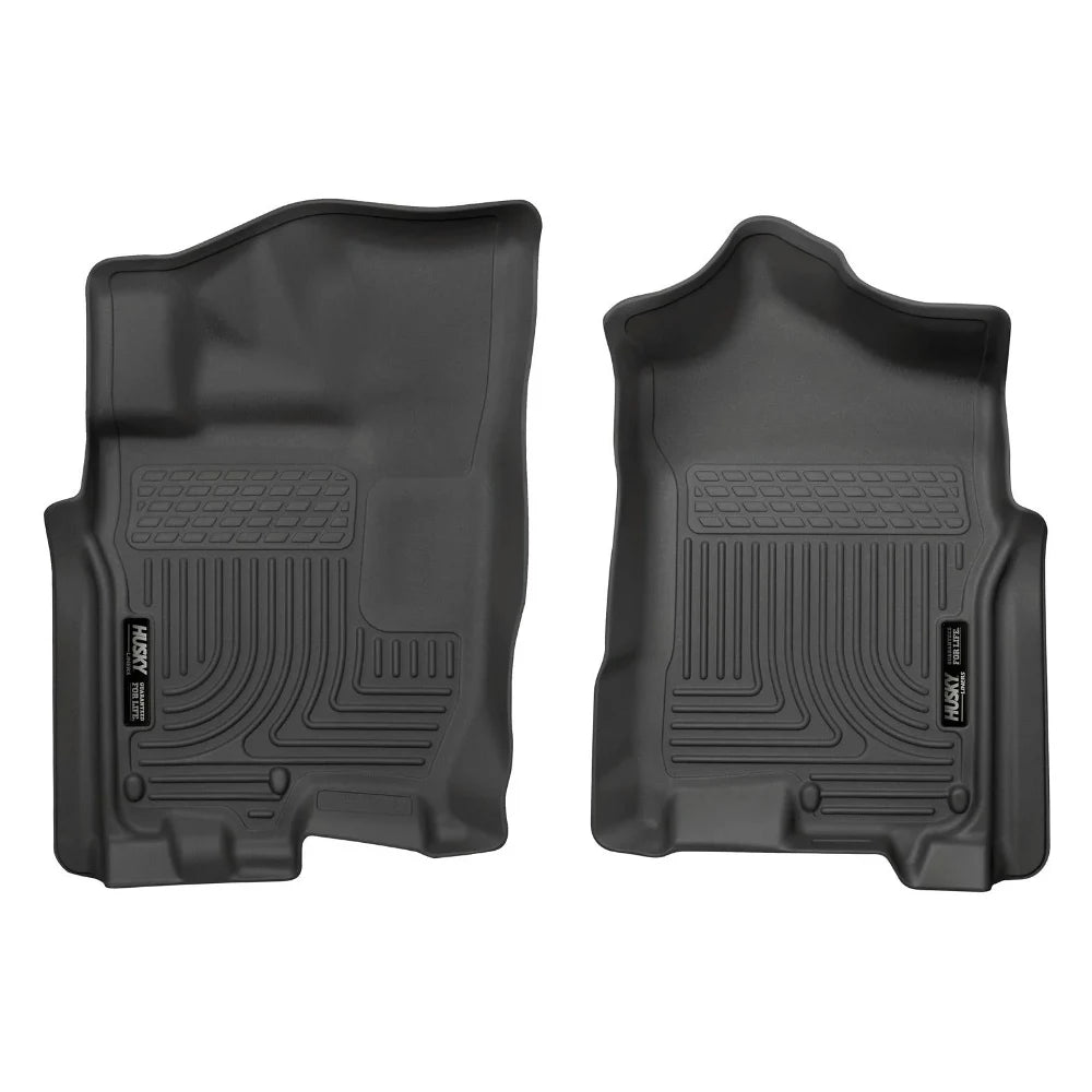 Husky Liners 2016 Nissan Titan XD Crew Cab WeatherBeater Front Row Black Floor Liners - Husky Liners HSL13601