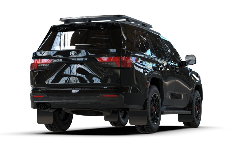 RALMF88-UR-BLK-MBK-Rally Armor 23-24 Toyota Sequoia Black UR Mud Flap w/ Metallic Black Logo-Mud Flaps-Rally Armor